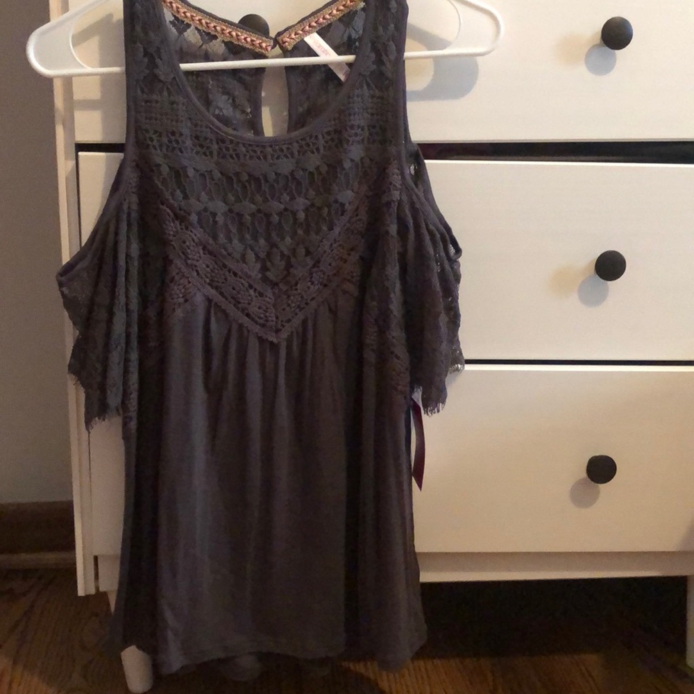 Gray lace shirt